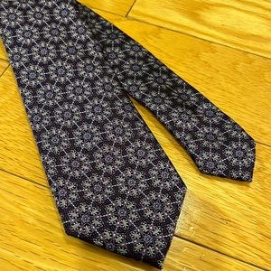NWT Joseph Abboud Purple Floral Medallion Silk Tie